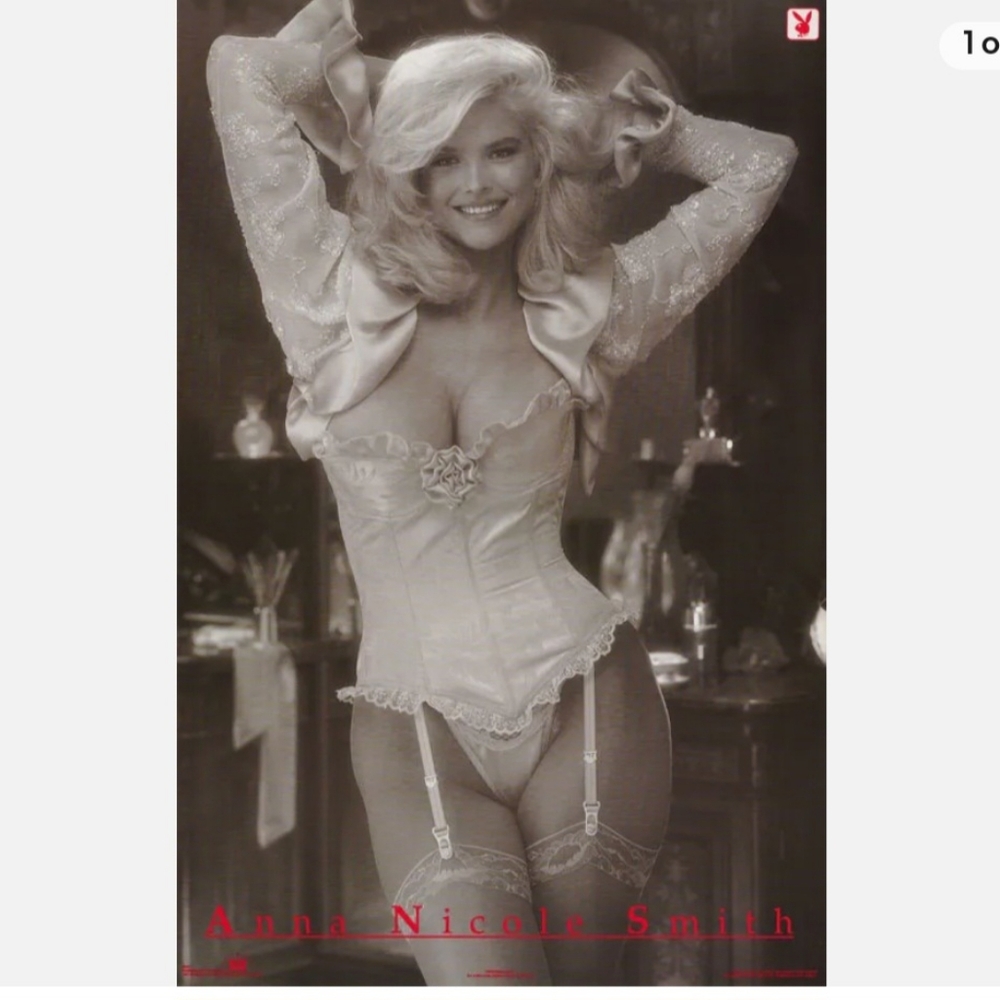 Black & White Anna Nicole Smith Playboy Poster